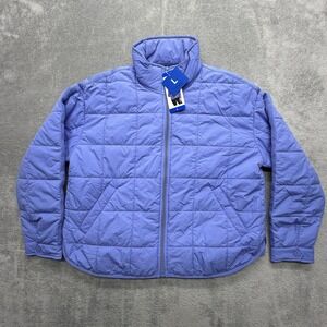 Roxy Jacket Womens Large Purple Quilted Nylon Short Padded Insulated Lined